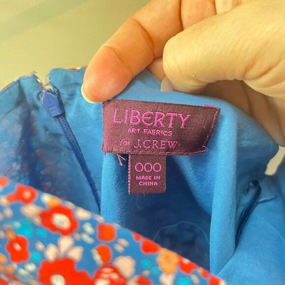 J. Crew Summer Dress Liberty Print- Betsy Ann Floral - Sz. 000‎ - Picture 3 of 8